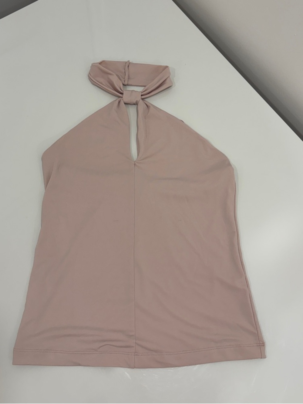 Dynamite Blush Pink Halter Keyhole Camisole